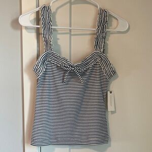 NWT Anthropologie Maeve Black and White Striped Camisole